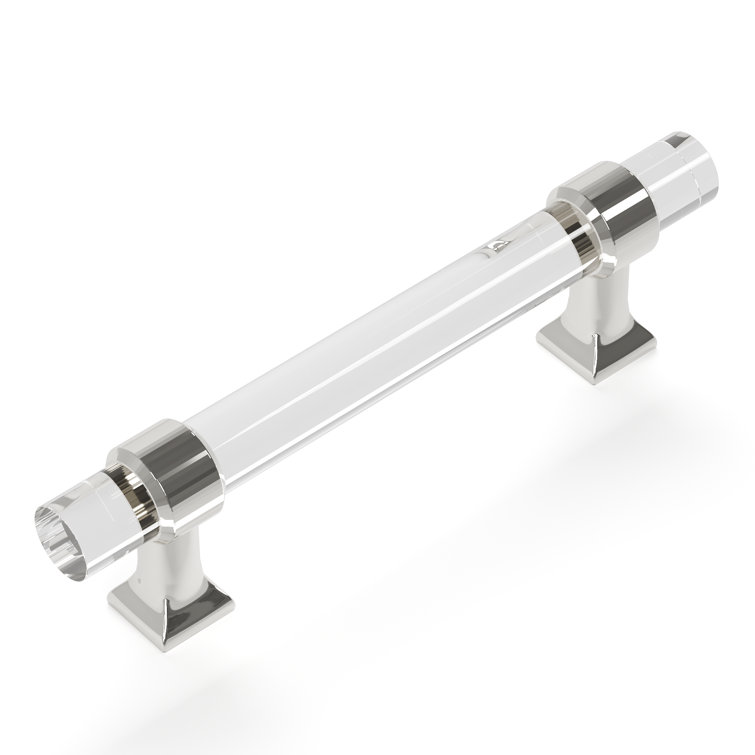 Crystal Palace Polished Nickel and Acrylic Cabinet Pulls