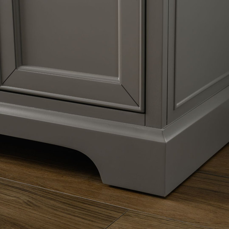 Thompson 48'' Gray Solid Wood Bathroom Vanity with Stone Top