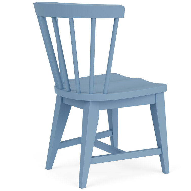 Blue Solid Wood Windsor Side Chair Set