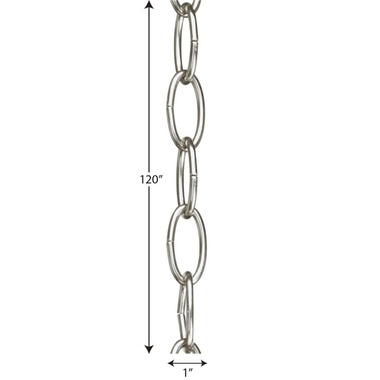 10-Foot Brushed Nickel 9-Gauge Lighting Chain