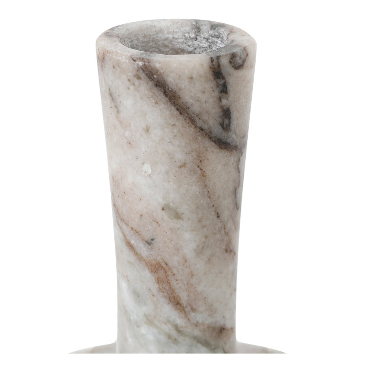 Brown Torrent Marble Tabletop Candlestick, 5.5" H