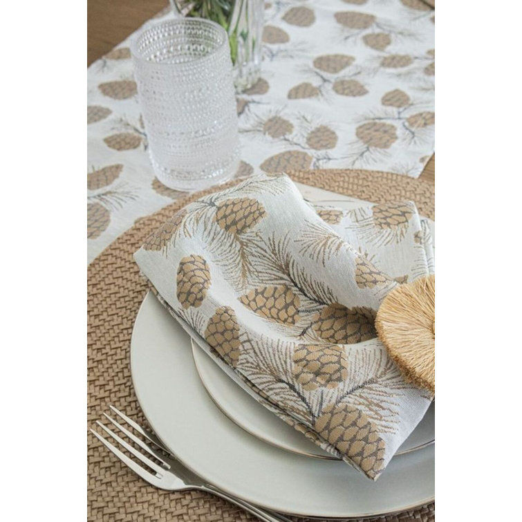 Colorful Floral Winter Rustic Fabric Tablecloth
