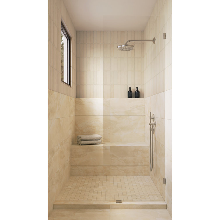 Gemma Large Format Honed White Porcelain Tile