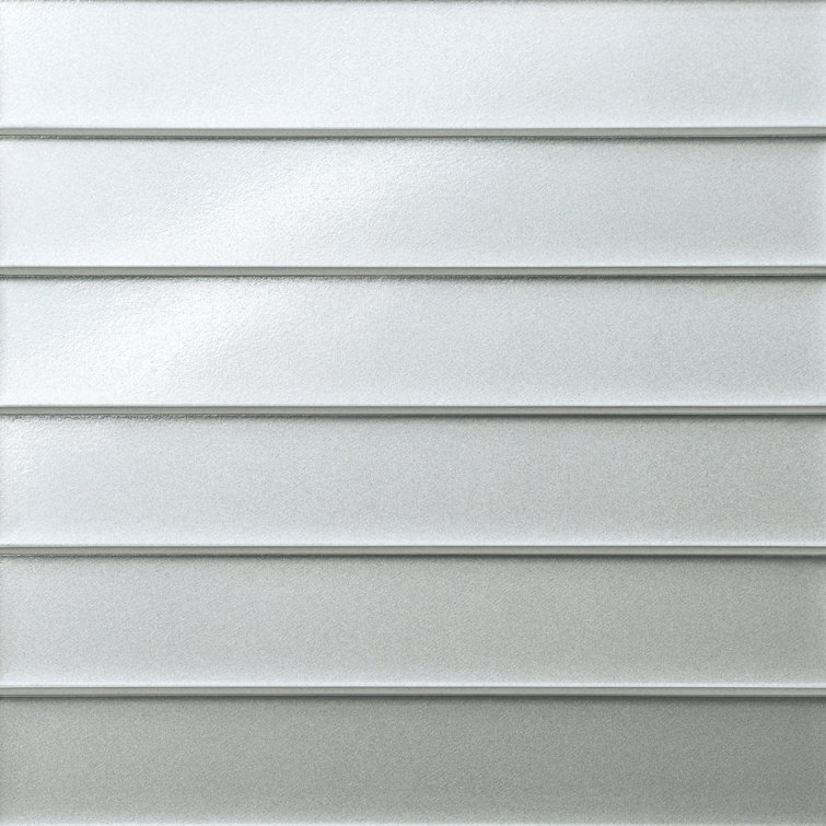 Silver Matte Glass Rectangle Wall and Floor Tile