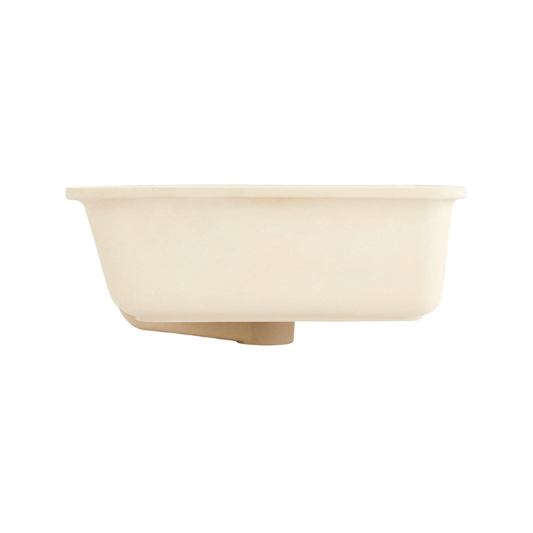 Destin 23" Rectangular White Ceramic Undermount Bathroom Sink