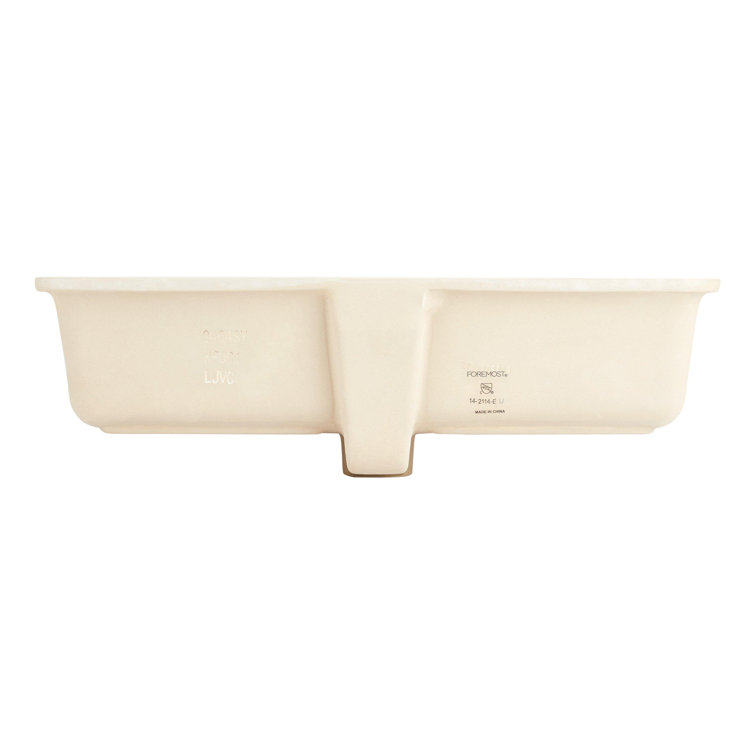 Destin 23" Rectangular White Ceramic Undermount Bathroom Sink