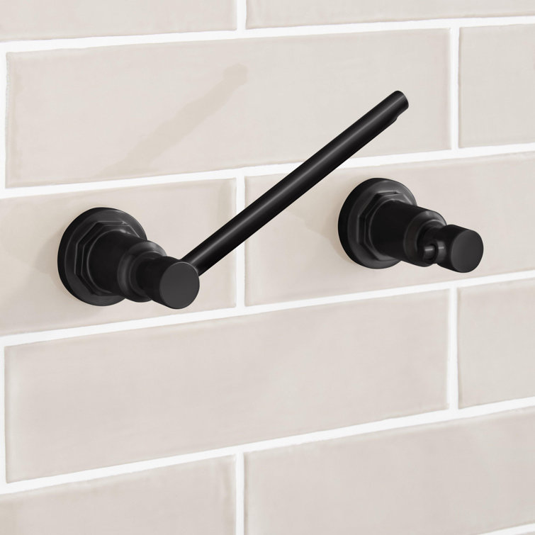 Matte Black Wall Mounted Pivoting Toilet Paper Holder