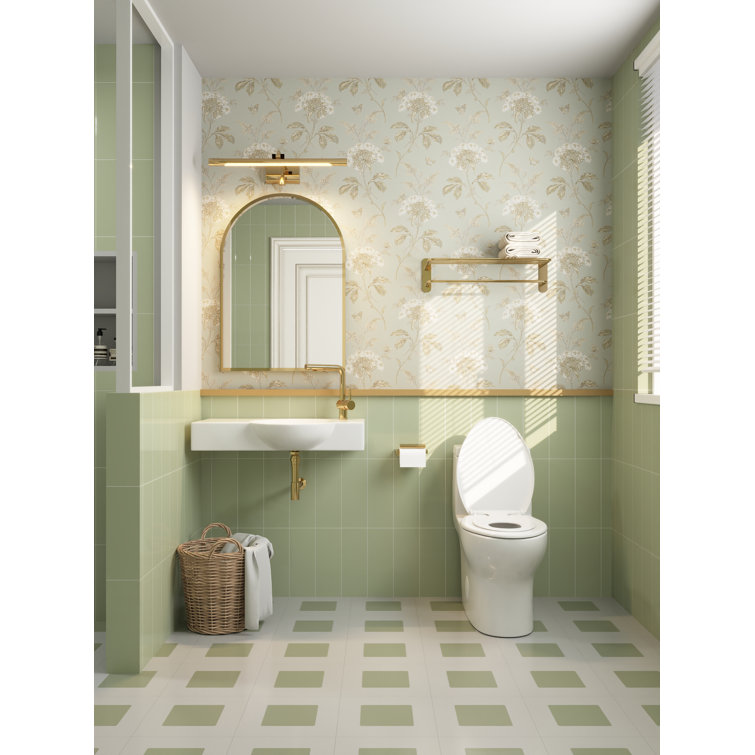 Elongated White Ceramic Dual Flush Macerating Toilet with Potty Training Seat