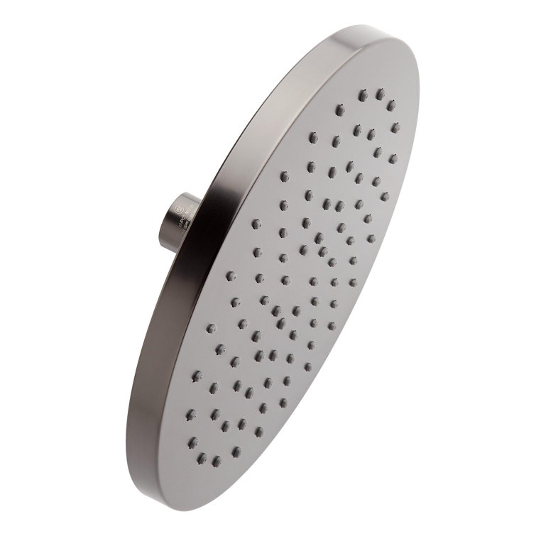 8" Gunmetal Round Rainfall Shower Head - 1.8 GPM