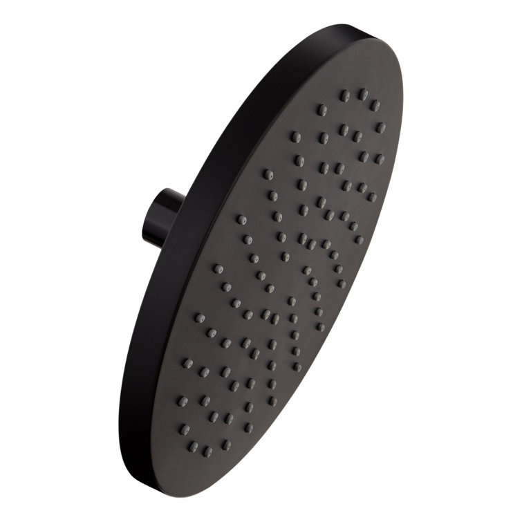 8" Matte Black Modern Round Rainfall Shower Head