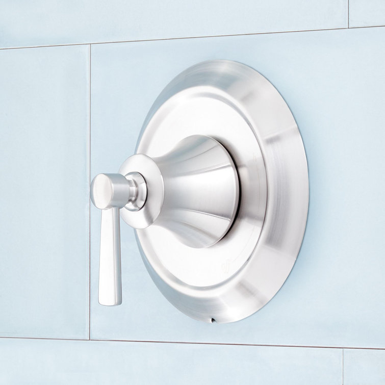 Nickel Round Wall Mounted Tub and Shower Set