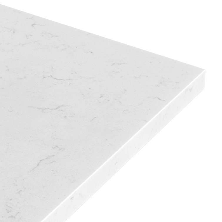 White Double Freestanding Bathroom Vanity with Quartz Top