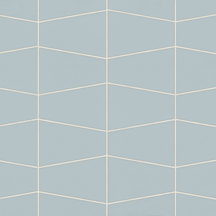 Misty Blue Matte Porcelain Outdoor Mosaic Tile