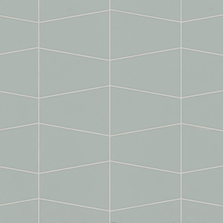 Aloe Green Matte Porcelain Geometric Mosaic Tile