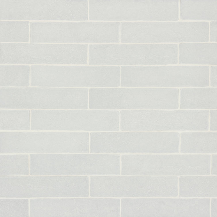 Glacier White Matte Porcelain Brick Look Wall & Floor Tile