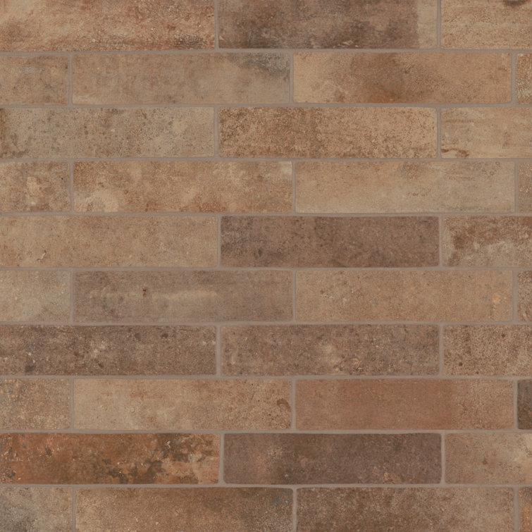 Montana Bitterroot Matte Porcelain Brick Look Wall & Floor Tile