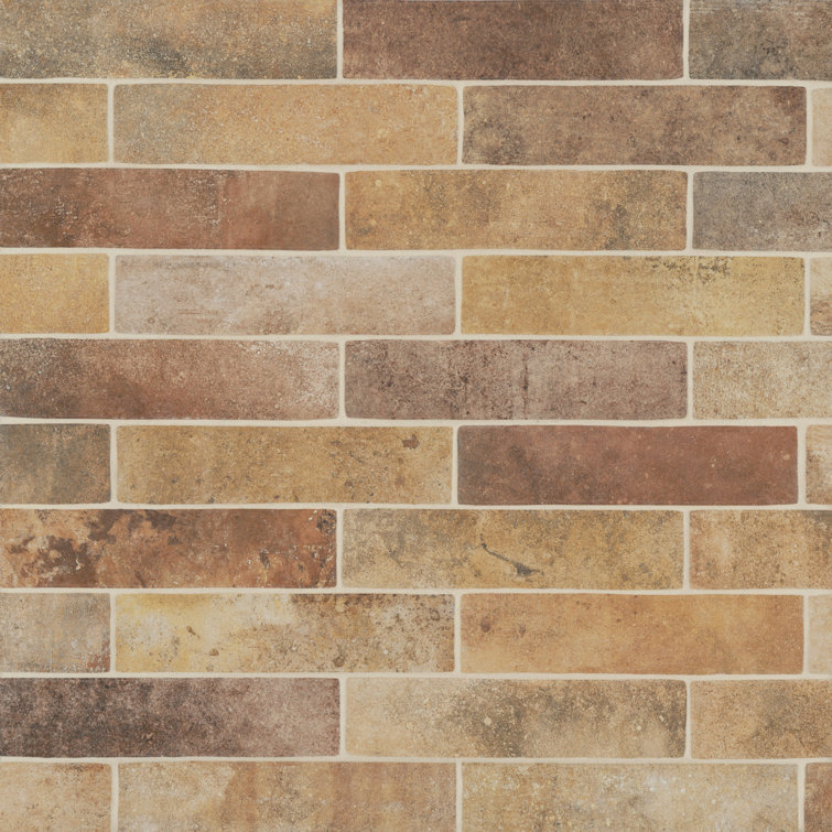 Montana 2x10 Matte Yellowstone Porcelain Brick Look Tile