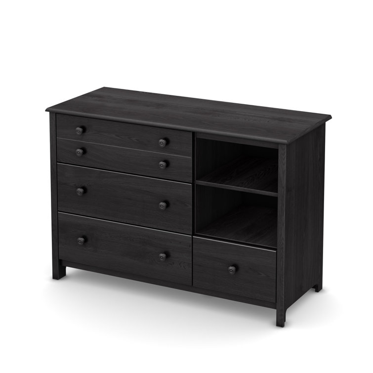 Gray Oak 47" Transitional Changing Table Dresser with Drawers