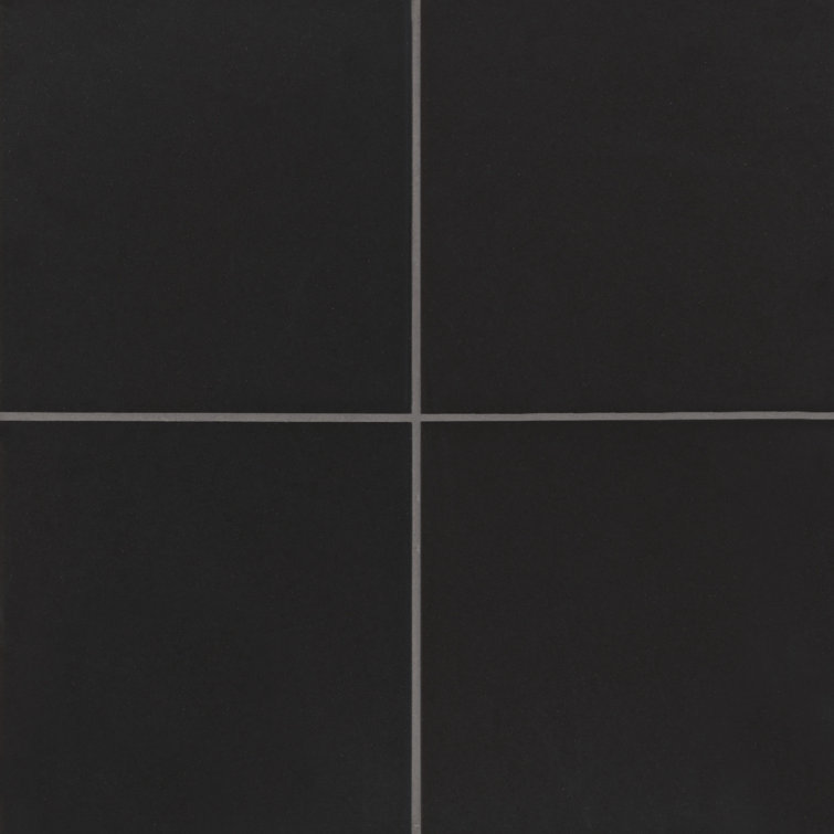 Rothko Matte Black Ceramic 9" x 9" Wall & Floor Tile