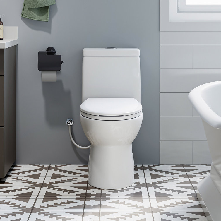 Greta White Vitreous China Dual-Flush Elongated Toilet