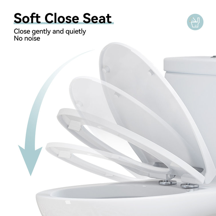 Greta White Vitreous China Dual-Flush Elongated Toilet