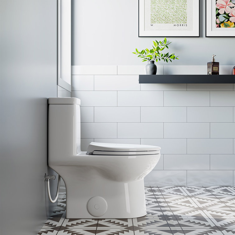 Greta White Vitreous China Dual-Flush Elongated Toilet