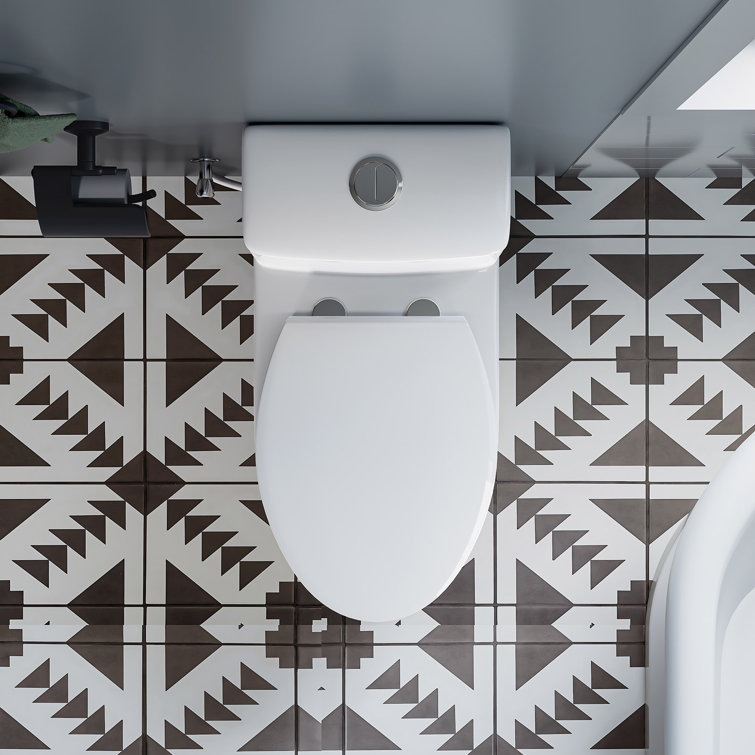 Greta White Vitreous China Dual-Flush Elongated Toilet