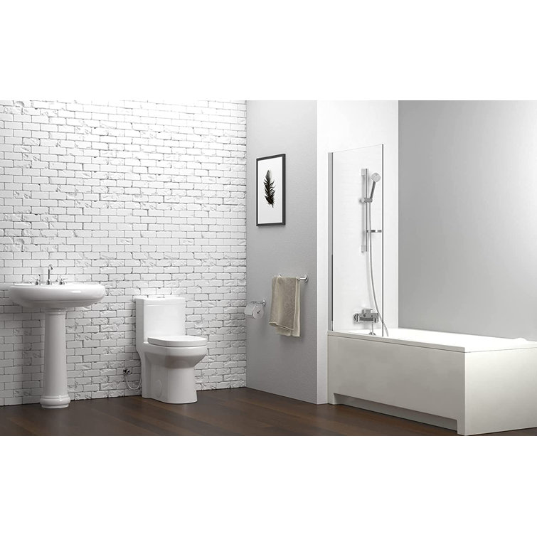 Compact White Vitreous China Dual Flush Round Toilet
