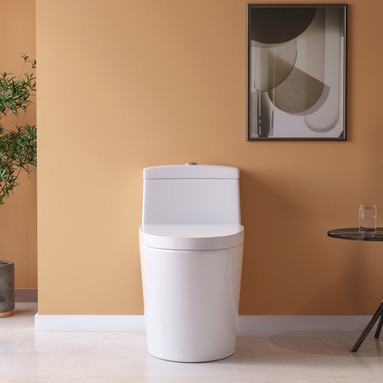 Greta White Elongated One-Piece Dual Flush Toilet