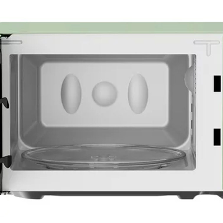Mint Green Retro Small Countertop Microwave with Touch Controls