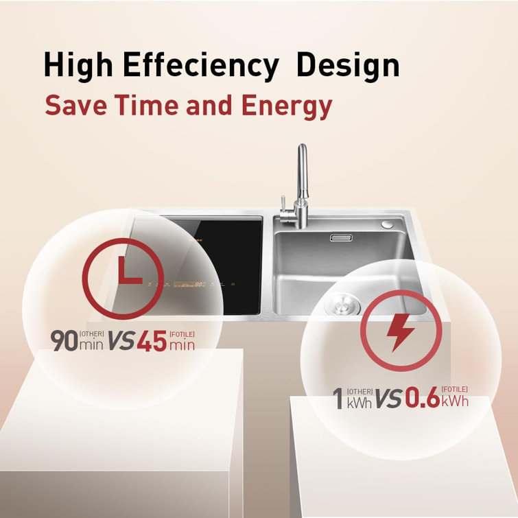 Stainless Steel 2-in-1 Kitchen Sink and Dishwasher Combo