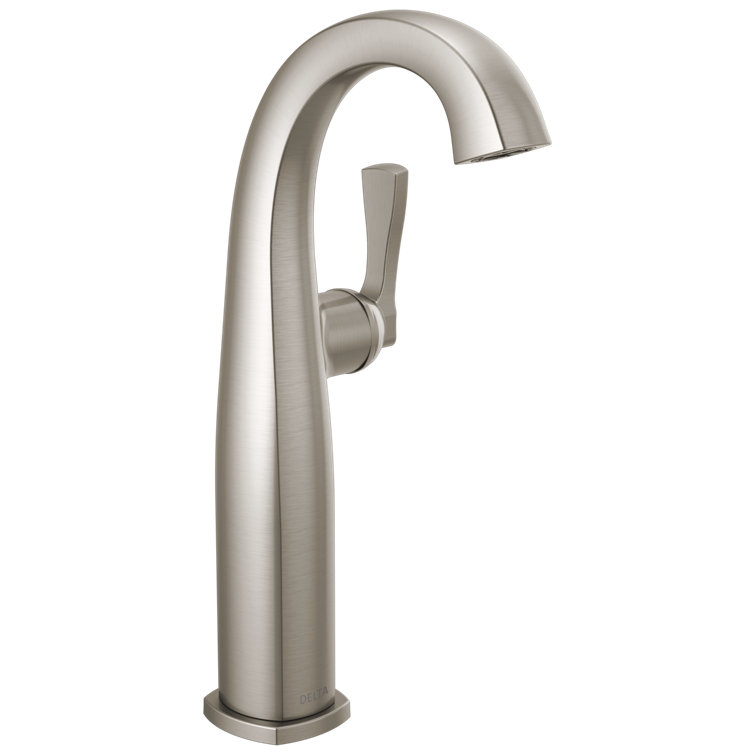 Brushed Nickel Single Handle Vessel Bathroom Faucet