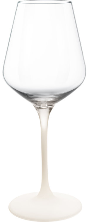 Manufacture Rock Blanc Matte White Crystal Wine Goblet Set, 4 pcs