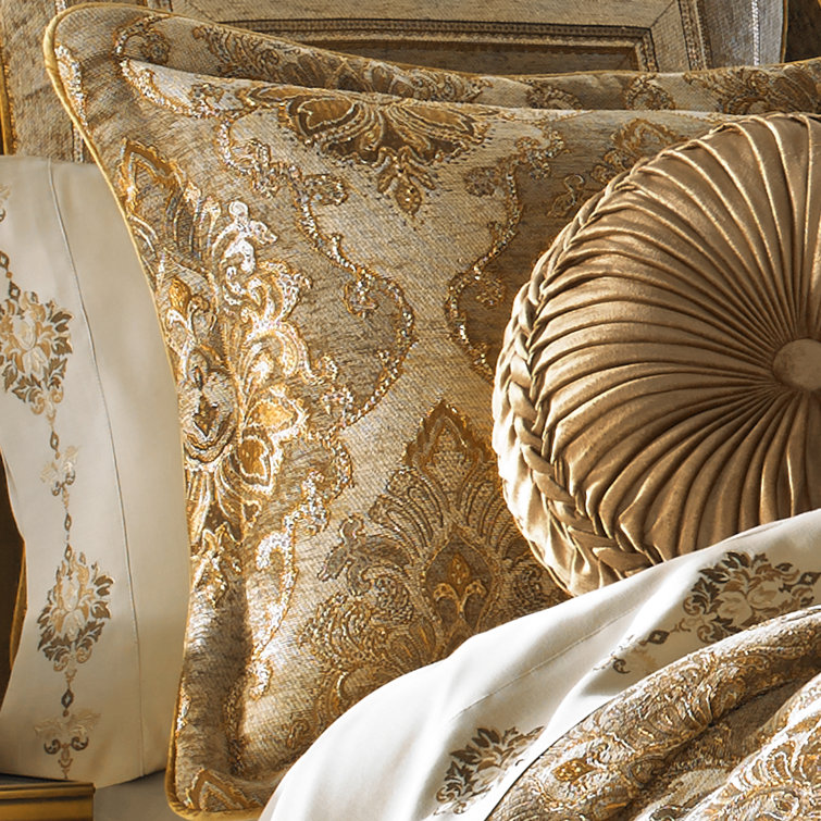 Bradshaw Natural Chenille Damask King Comforter Set