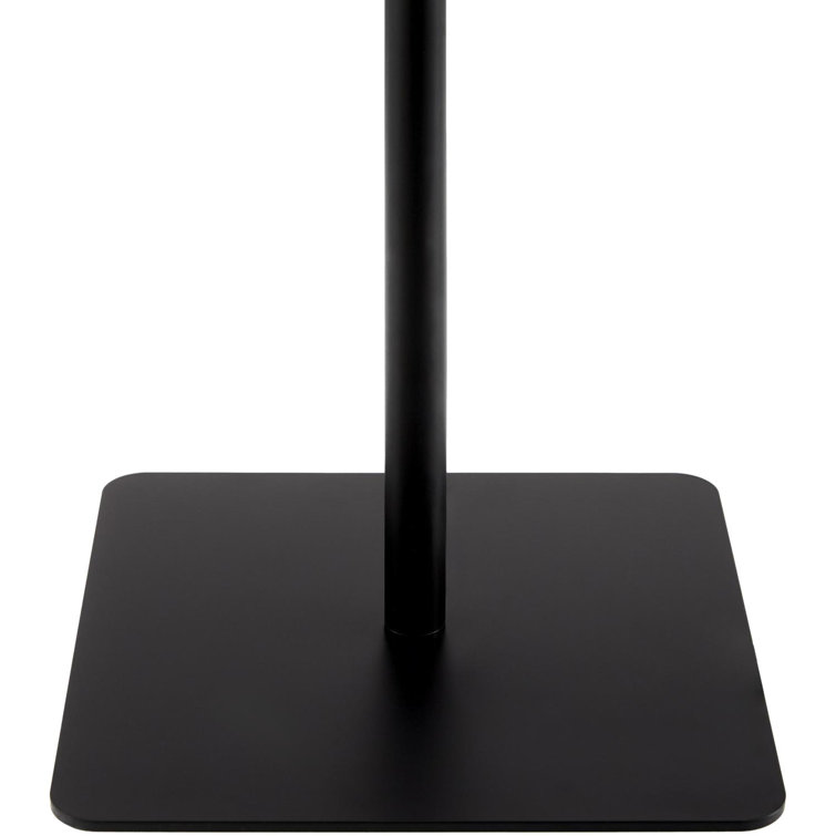 Black Iron Floor Lamp with White Cotton Shade
