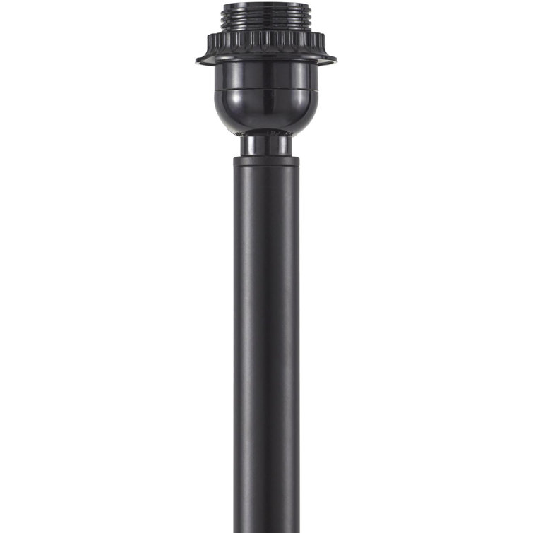 Black Iron Floor Lamp with White Cotton Shade