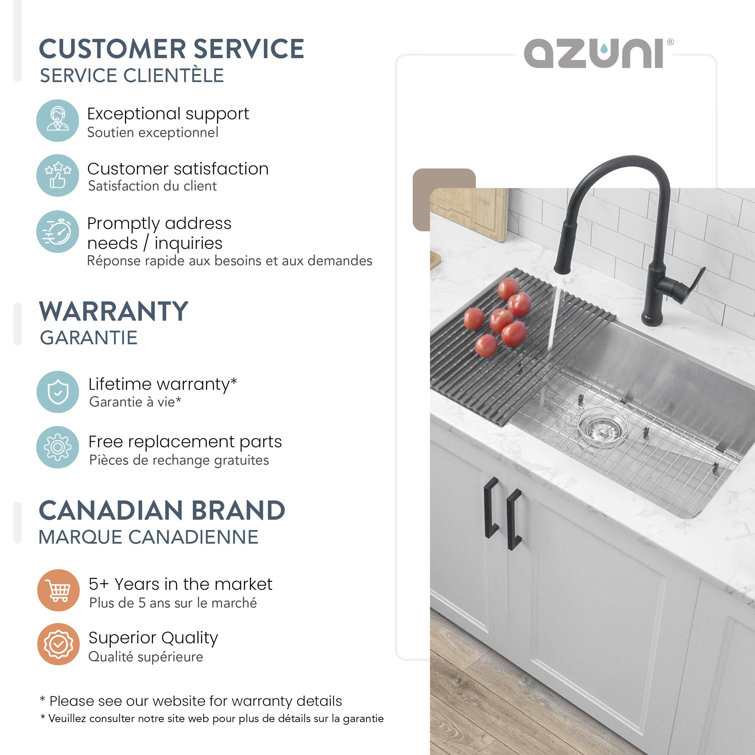 32-Inch Stainless Steel Single Bowl Drop-In Kitchen Sink