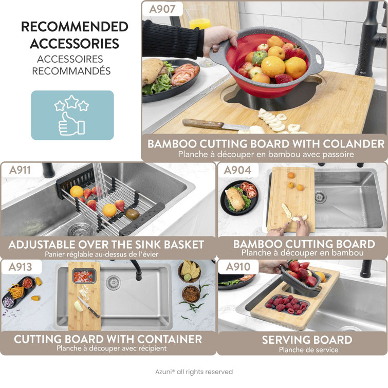 32-Inch Stainless Steel Single Bowl Drop-In Kitchen Sink