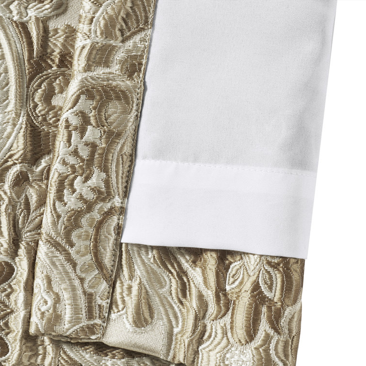 Sandstone Beige Ground Length Polyester Window Panel Pair