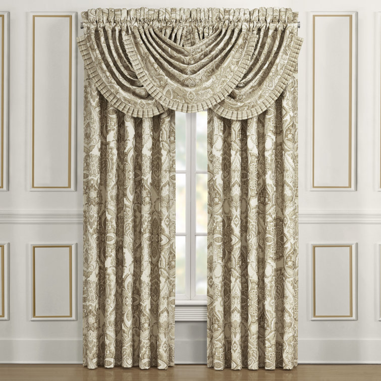Sandstone Beige Ground Length Polyester Window Panel Pair