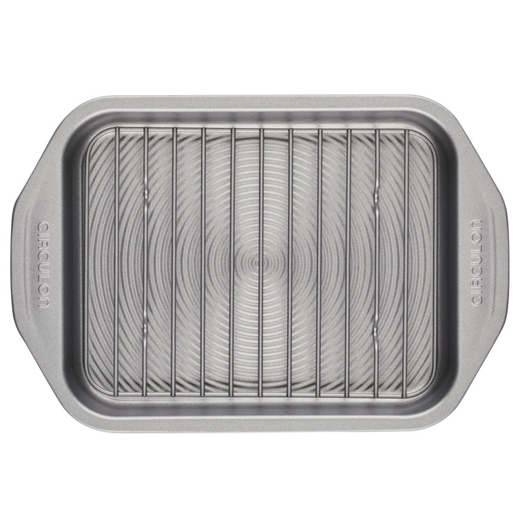 Circulon Total Gray Nonstick Toaster Oven and Pizza Pan Set, 4 Piece