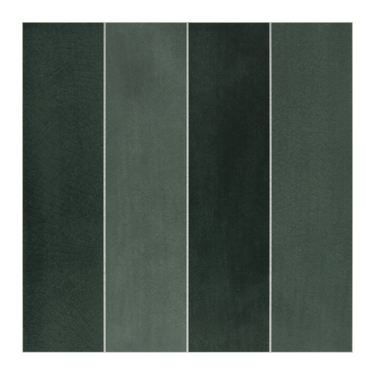 Green Stone Composite Peel and Stick Mosaic Tile Sheets
