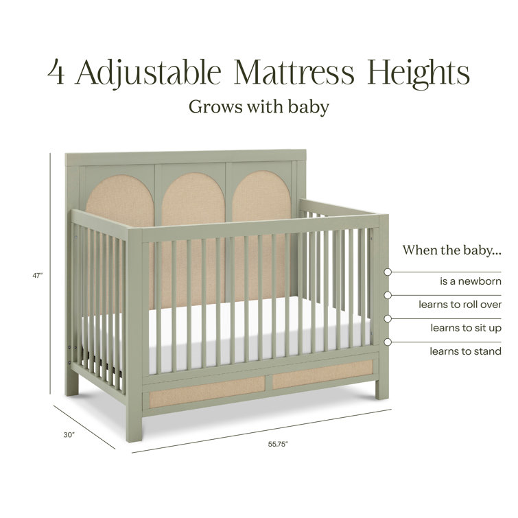 Eloise French Sage and Sand 4-in-1 Convertible Crib
