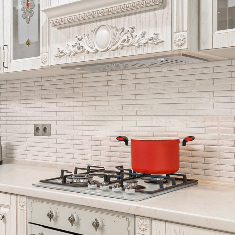 28-Inch Stainless Steel Convertible Insert Range Hood with LED Lights