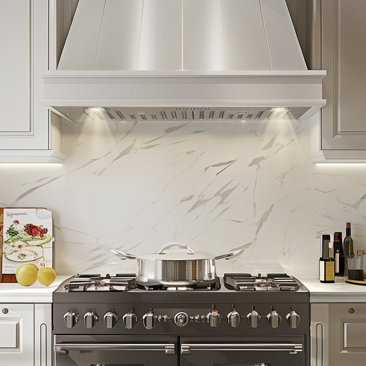 28-Inch Stainless Steel Convertible Insert Range Hood with LED Lights