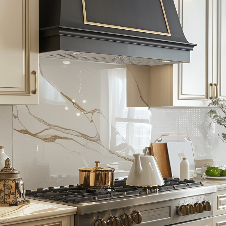 28-Inch Stainless Steel Convertible Insert Range Hood with LED Lights