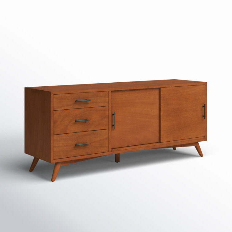 Flynn Transitional Mid-Century 58" Brown Mahogany Sideboard