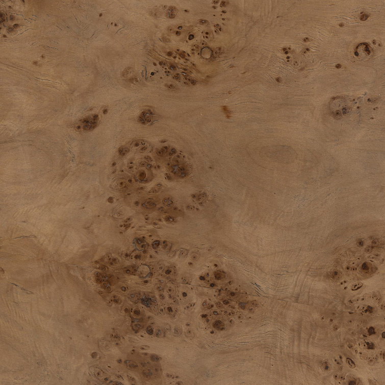 Caramel Burl Veneer Drum Coffee Table