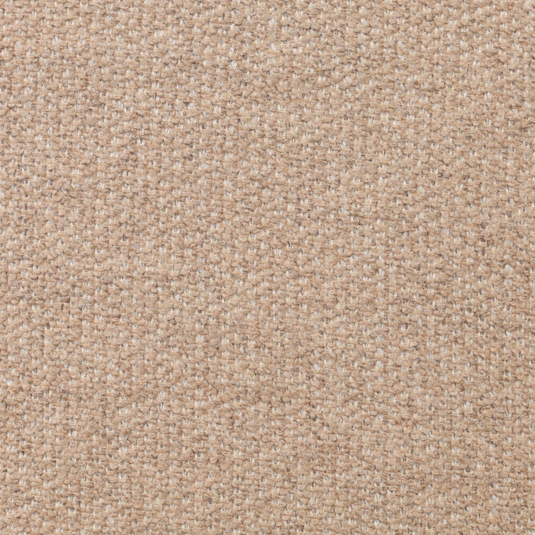 Brown Linen Upholstered Dining Chair with Ash Legs