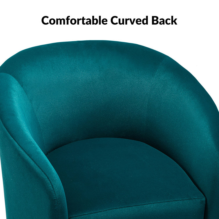 Holden Velvet Swivel Barrel Chair
